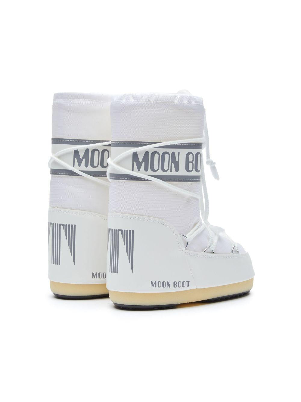 Stivali da neve bianchi  con lacci 80D1400440# A001 MOON BOOT KIDS 