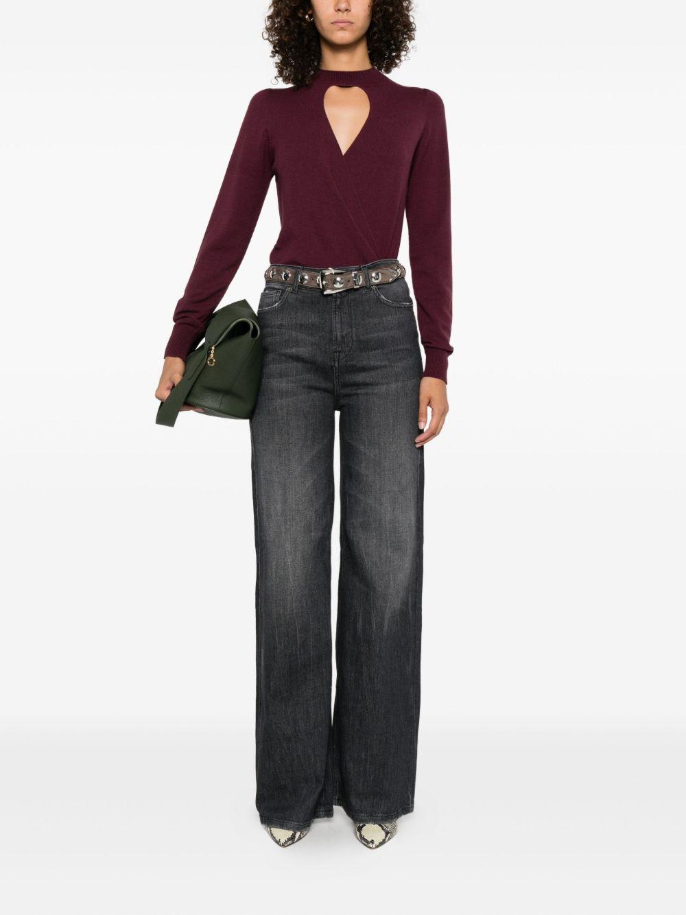 Maglione Viola con Apertura a Goccia 252TP3060 05609 TWINSET 