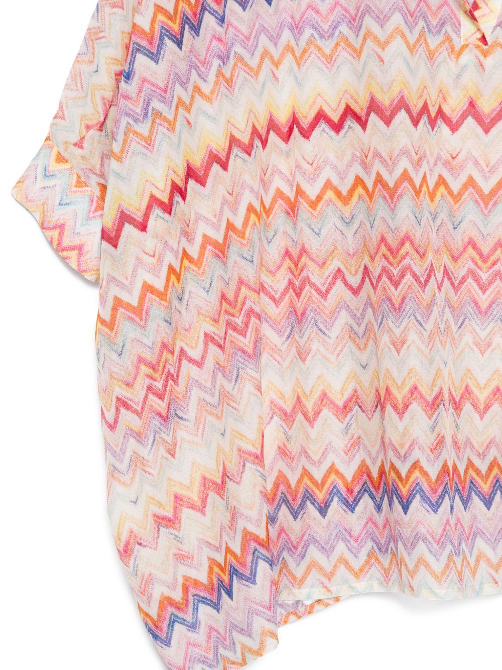 Camicia con stampa chevron multicolor MY5B00K0286 999 MISSONI KIDS 