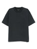 T-shirt Nera in Cotone con Logo Stampato