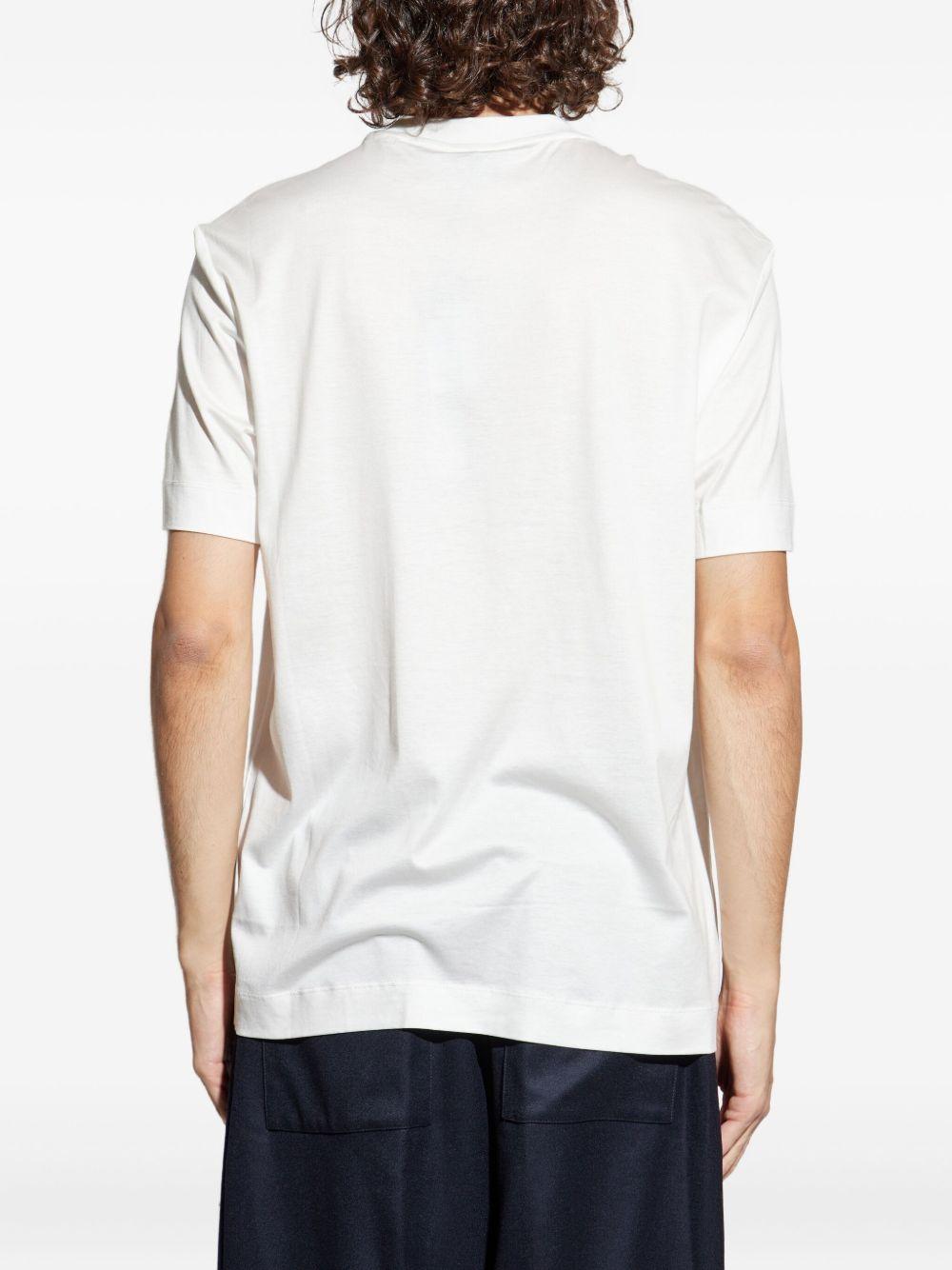 T-shirt panna con patch logo e collo a giro EM002959AF18312 U0003 EMPORIO ARMANI 