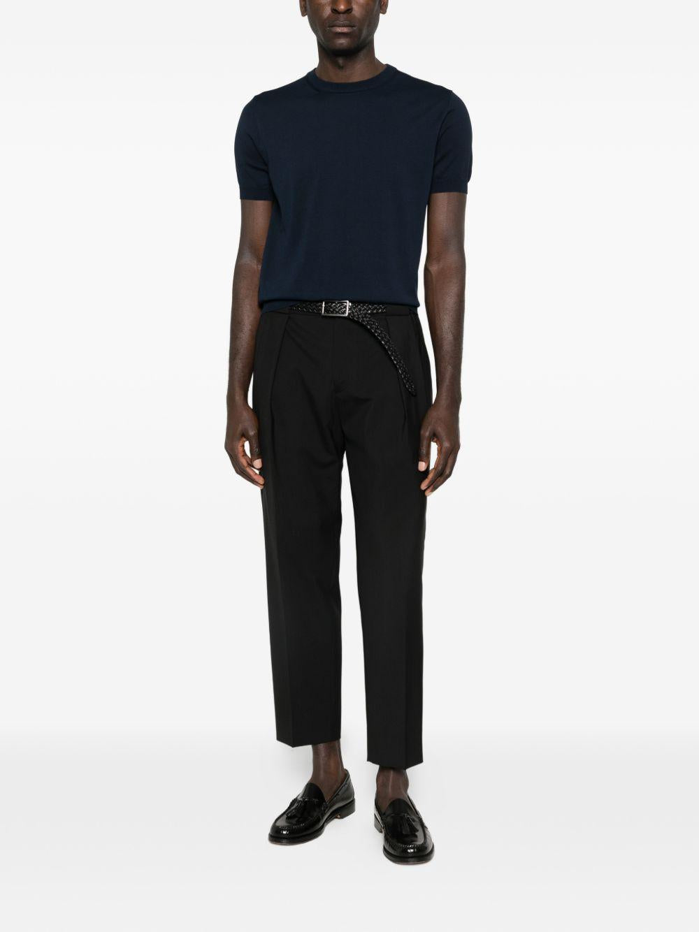 Pantaloni in lana vergine con pieghe PORTOBELLOS300082 00010 BRIGLIA 