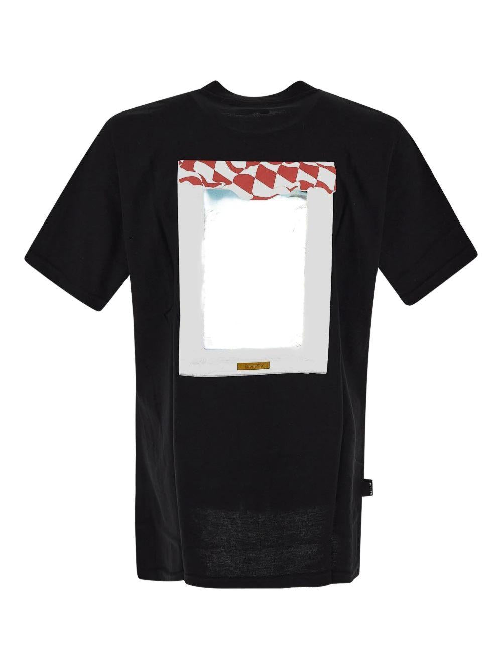 T-shirt Nera con Grafica TF2403 BLACK FAMILY FIRST MILANO 