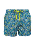 Light blue jean costume with floral pattern