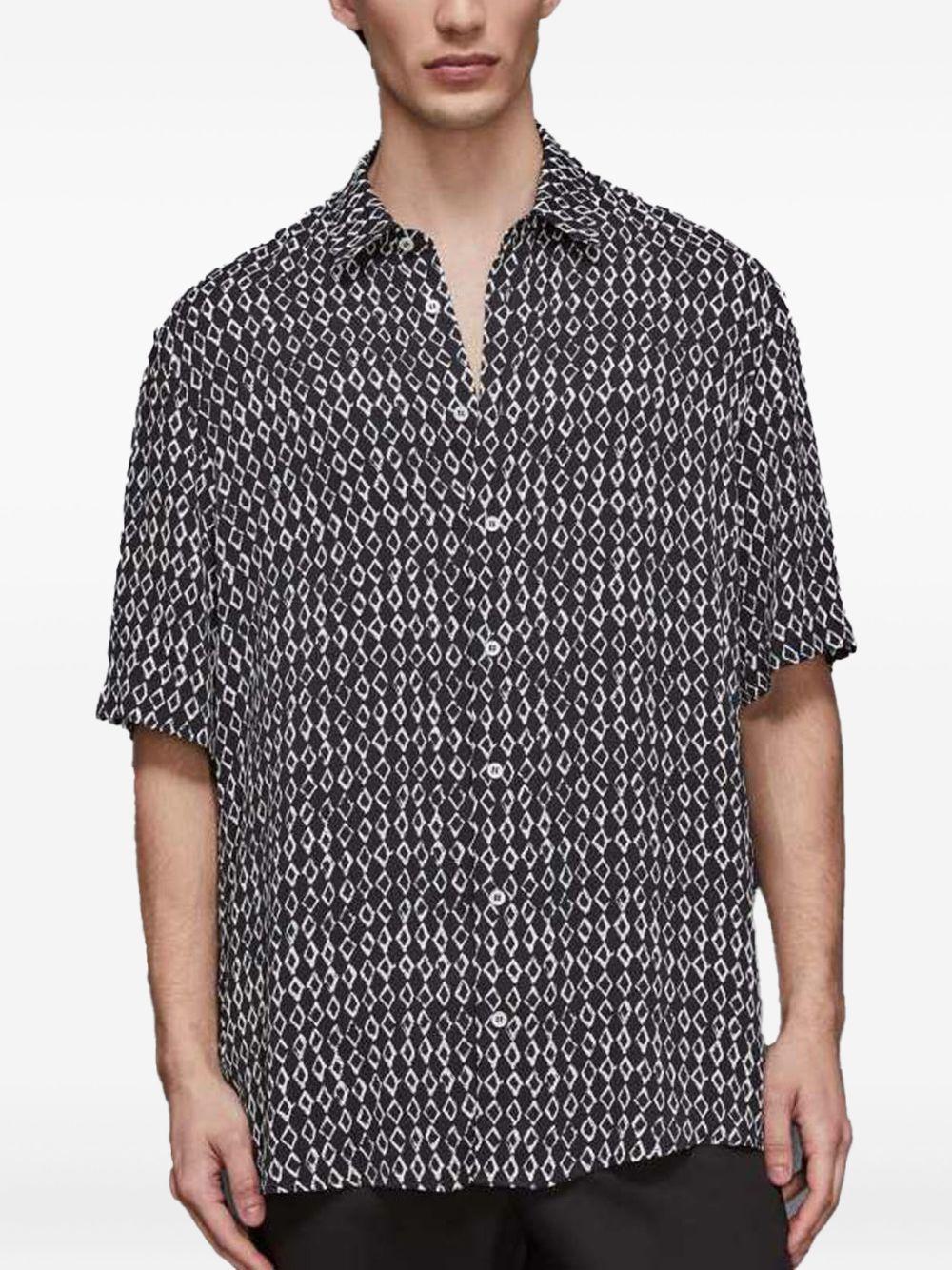 Camicia nera micro fantasia 5C0312A093 FF57 PATRIZIA PEPE 