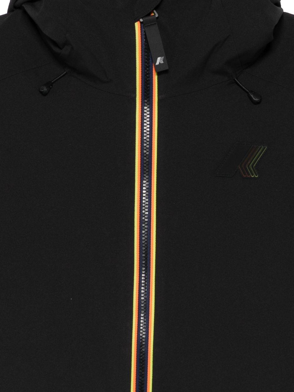 Giacca con zip nera con cappuccio K5123YW USY K-WAY 