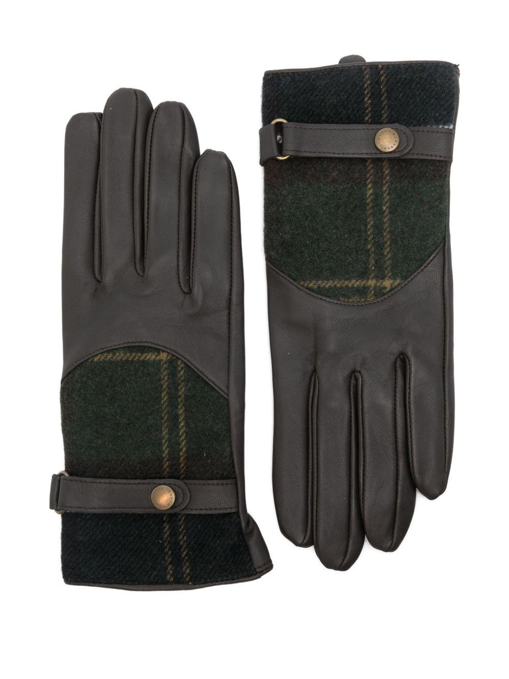 Guanti in Pelle con Motivo Tartan LGL0037 BR71 BARBOUR 