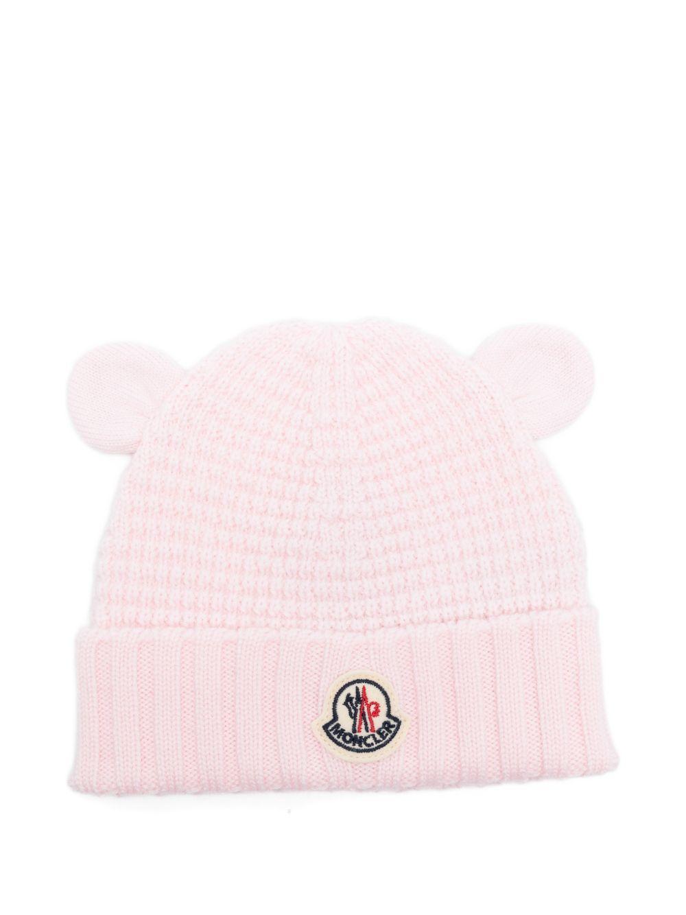 Berretto in lana con orecchie L19513B00005M1131 506 MONCLER KIDS 