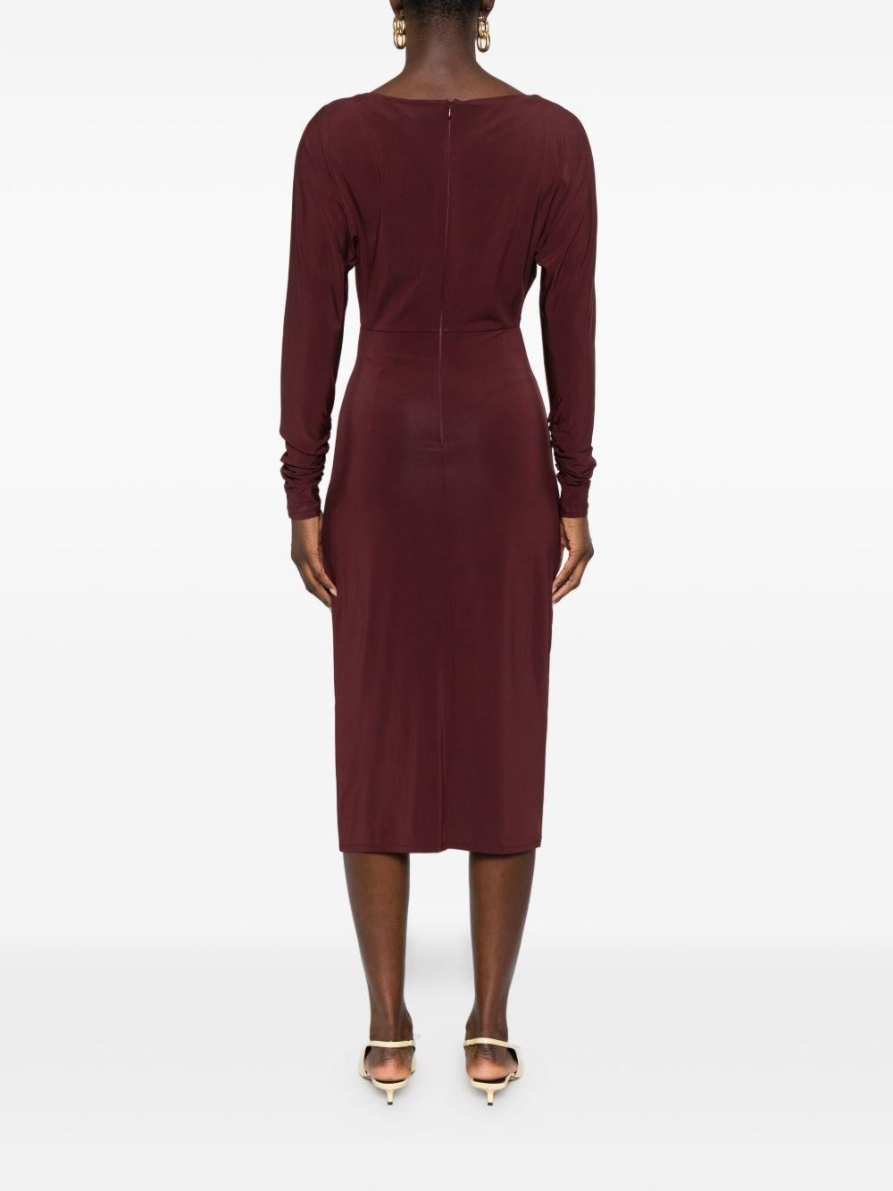 Abito midi con ruches sul davanti 2526626041600 002 MAX MARA STUDIO 