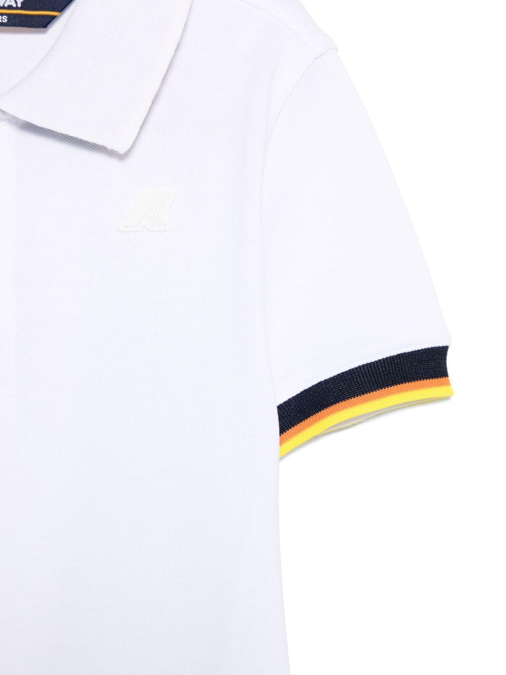 Polo in piquet con bordi a contrasto K6126LW 001 K-WAY KIDS 