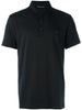 Polo nera mini logo petto