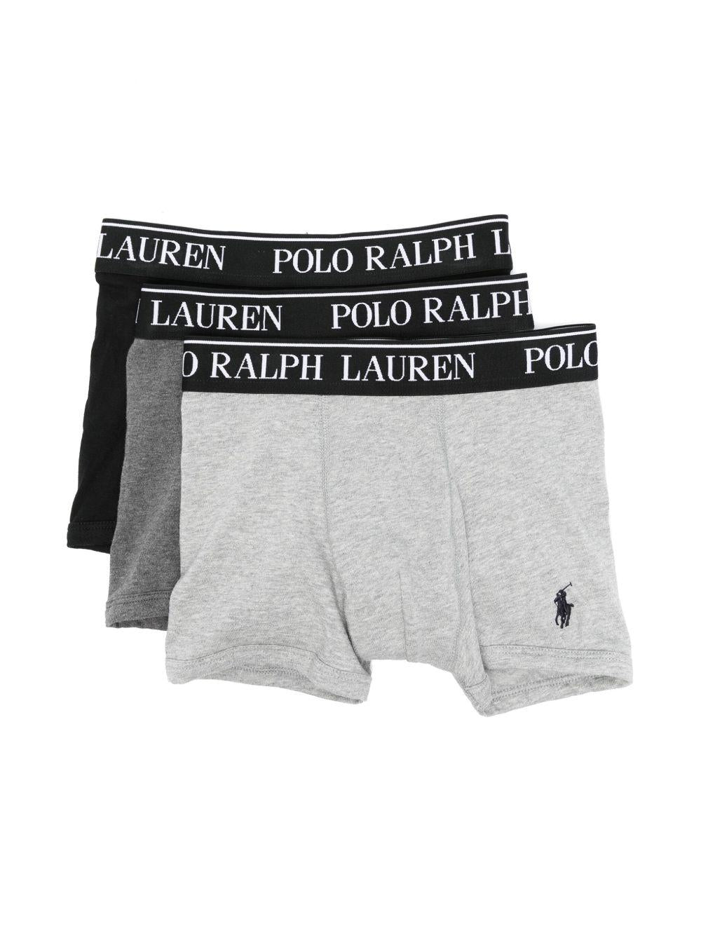 Set di Tre Boxer in Cotone Elasticizzato con Logo 9P5015 G9I POLO RALPH LAUREN KIDS 