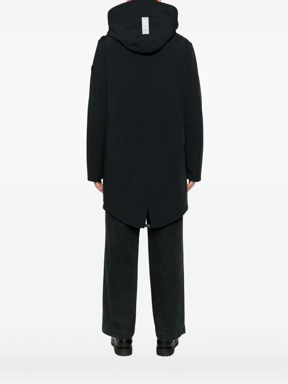 Cappotto verde scuro con cappuccio e logo PEU411301191511 494 PEUTEREY 