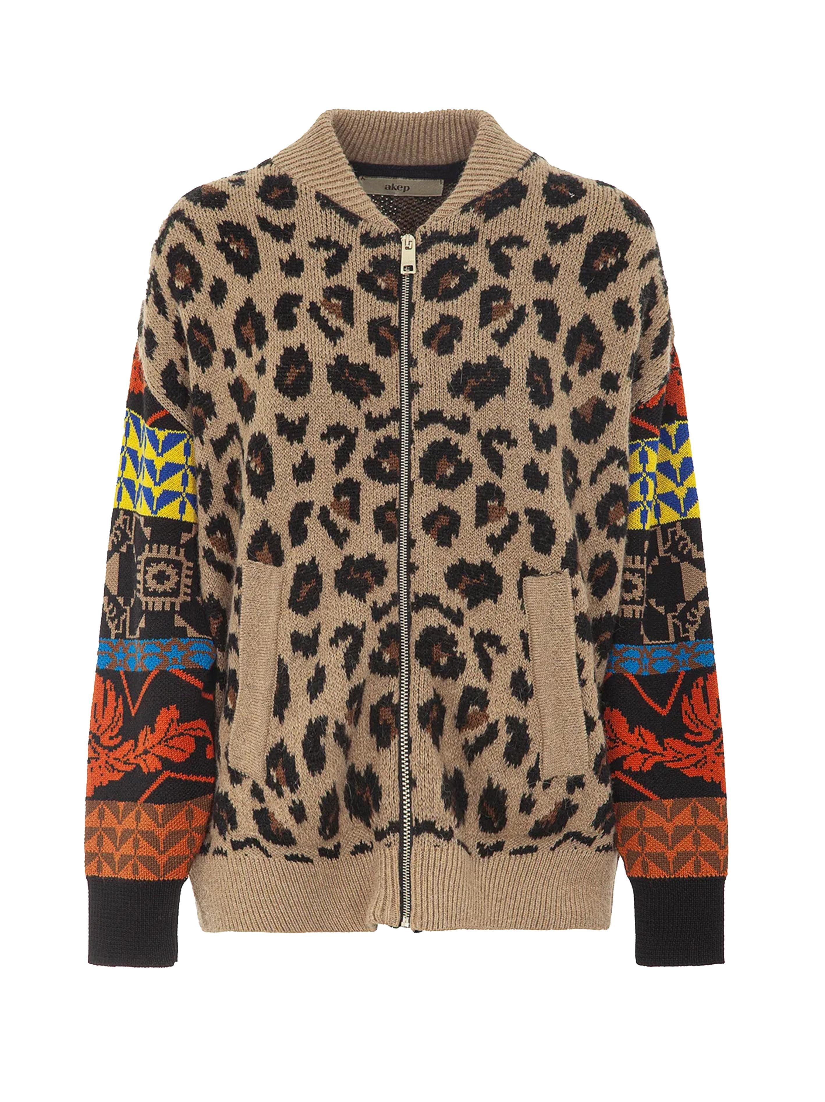 Cardigan fantasia animalier/multicolor GBKD03097 V1 AKEP 