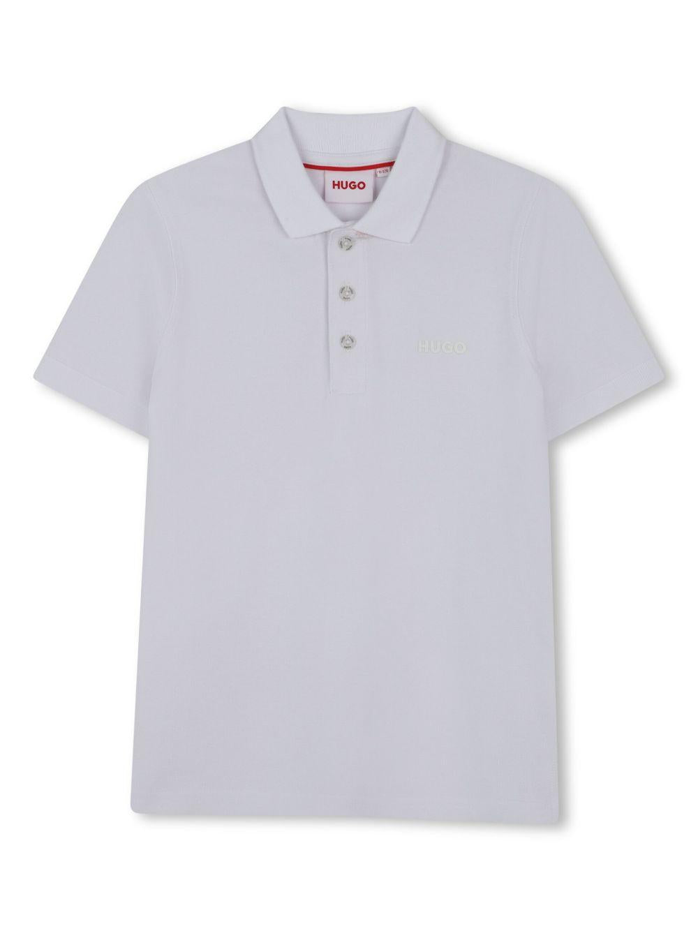 Polo bianca mini logo petto