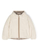 Giubbino beige-marrone bicolor interno trapuntato