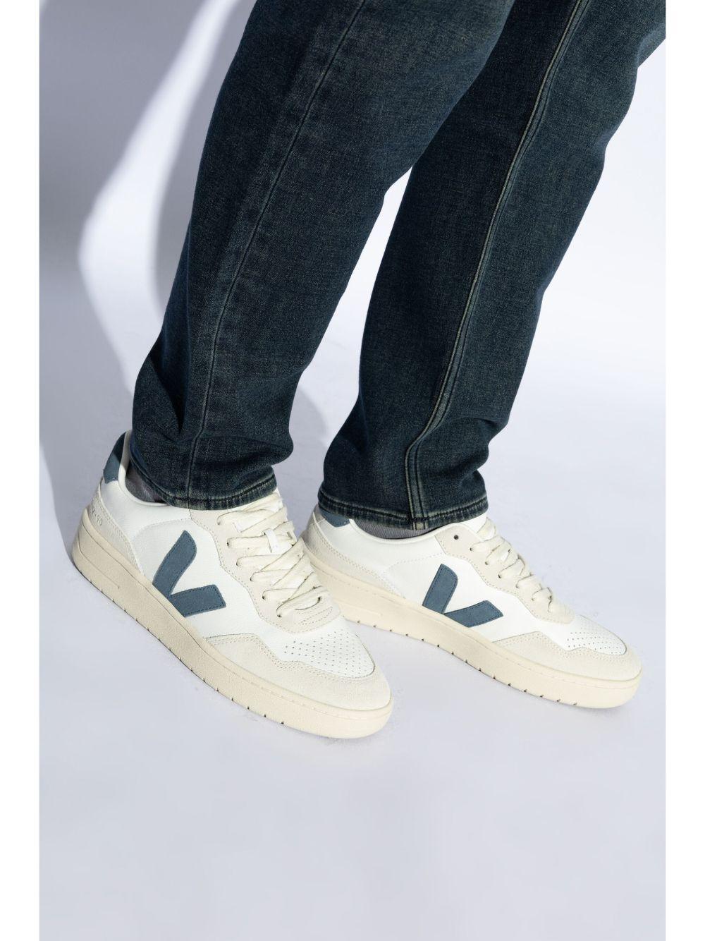 Sneakers in Pelle con Dettagli Scamosciati VD2003845 BIANCOAZZURRO VEJA 