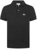 Polo nera logo ricamo