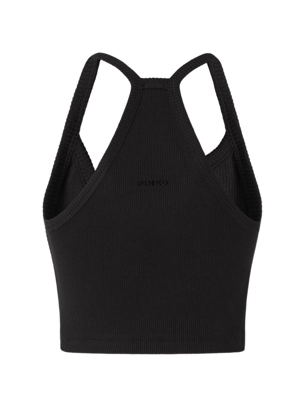 Canottiera in cotone scollo a V 107304A3IK Z99 PINKO 