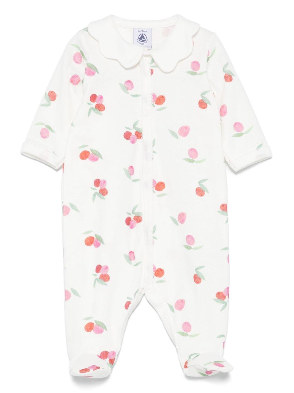 Tutina crema con fantasia ciliegie A0CN9 01 PETIT BATEAU KIDS 