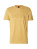 T-shirt thinking senape logo petto