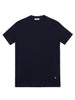 T-shirt basic blu  mini ricamo