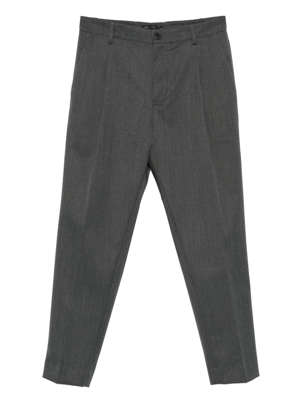 Pantaloni Grigi Plissettati a Vita Elasticizzata L1PFW25266942 N035 LOW BRAND 