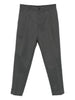 Pantaloni Grigi Plissettati a Vita Elasticizzata