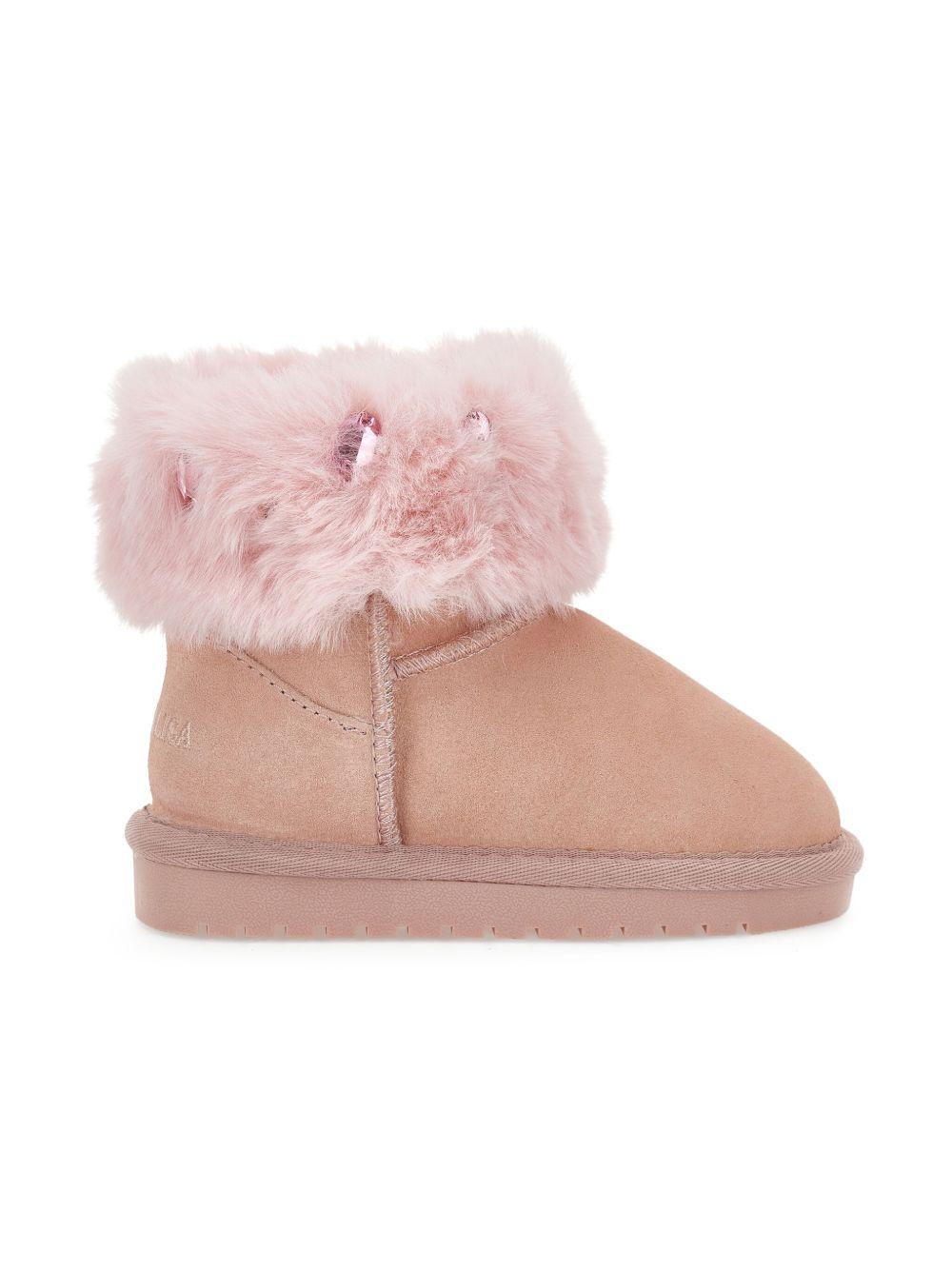 Stivali Marrone con Strass e Punta Tonda 8CF0046702 0090 MONNALISA KIDS 