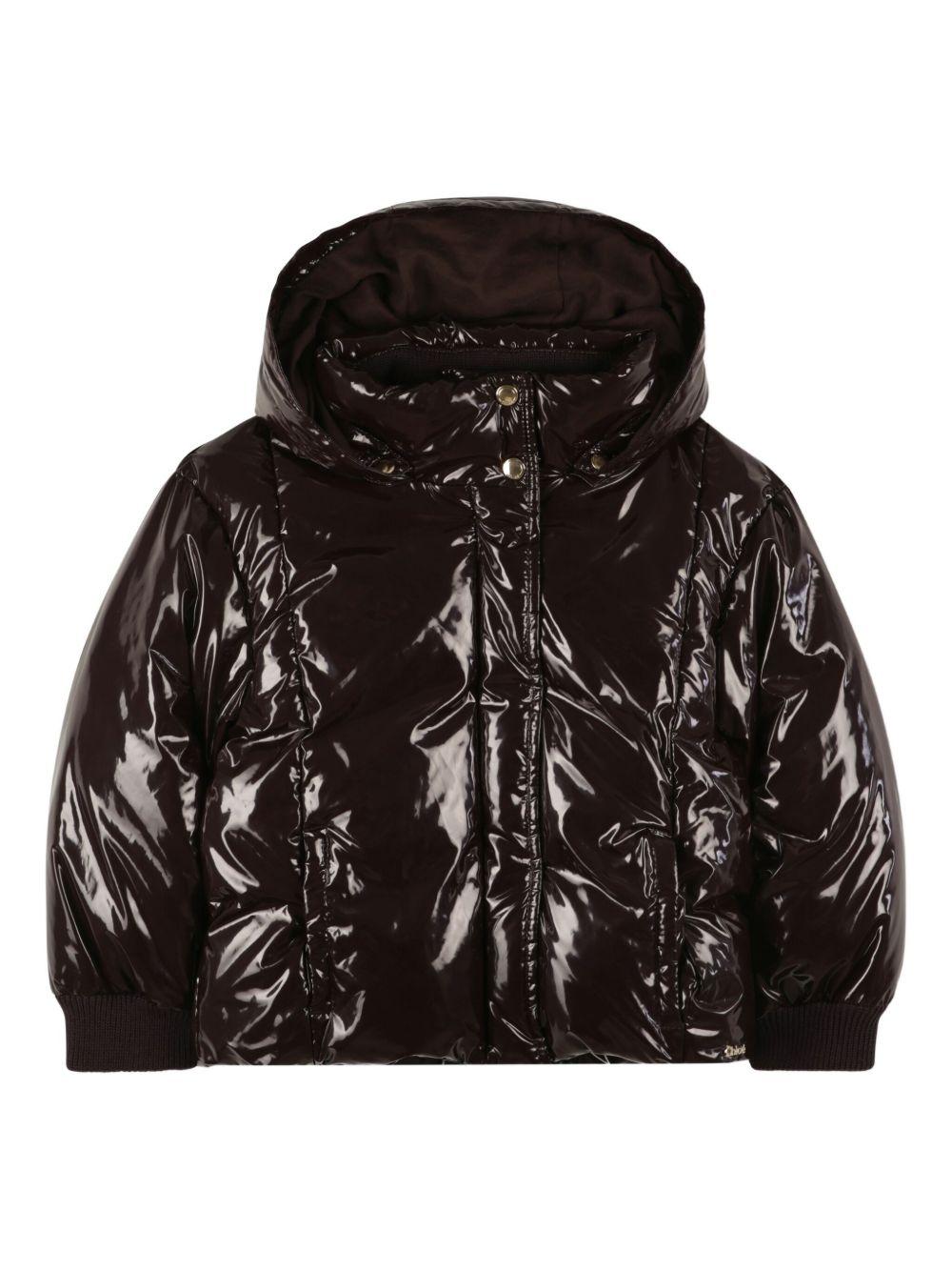 Piumino Imbottito con Cappuccio e Bottoni a Pressione C20665 958 CHLOE KIDS 
