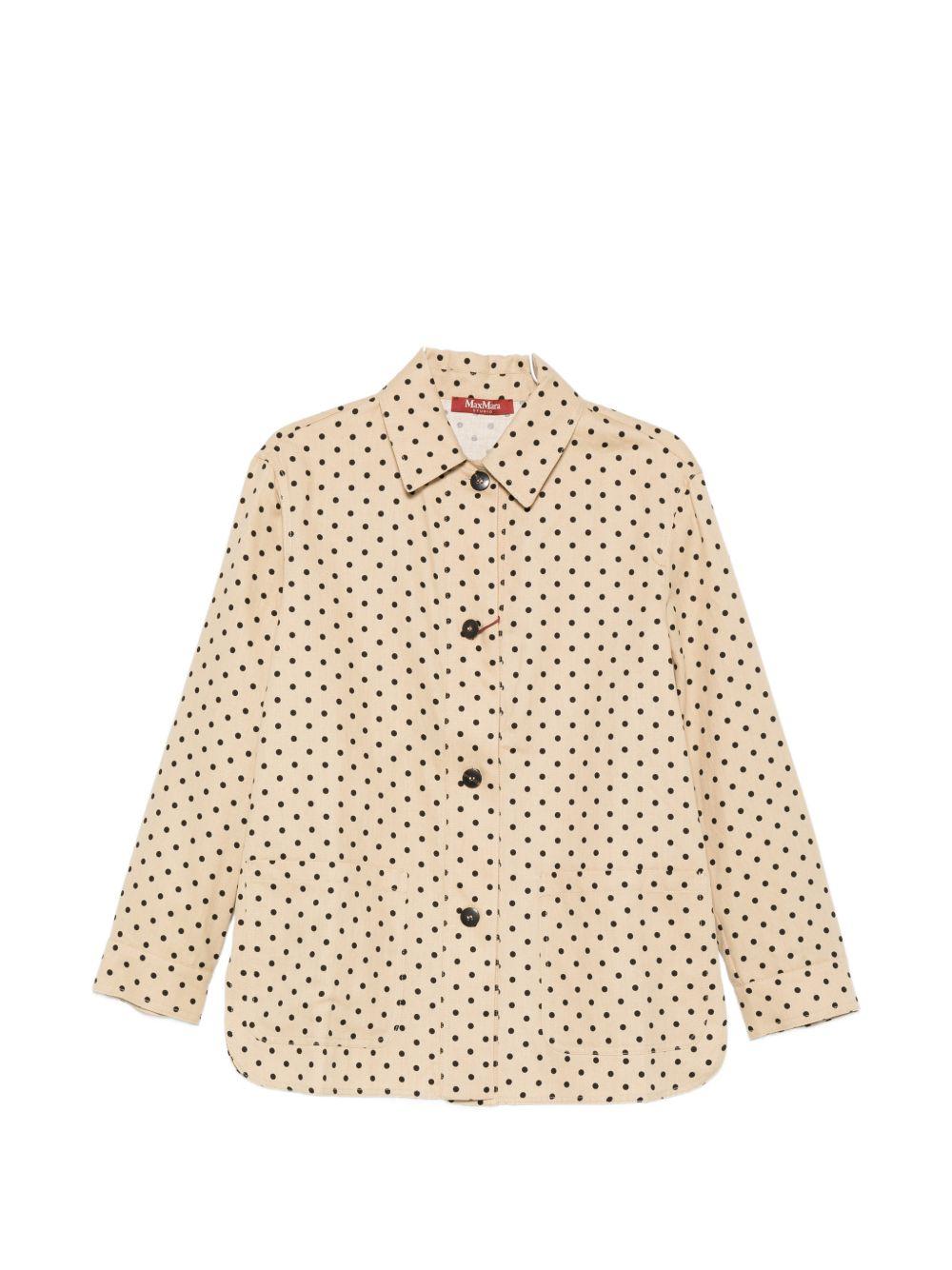 Giacca oversize in cotone e lino a pois 2616191022650 003 MAX MARA STUDIO 