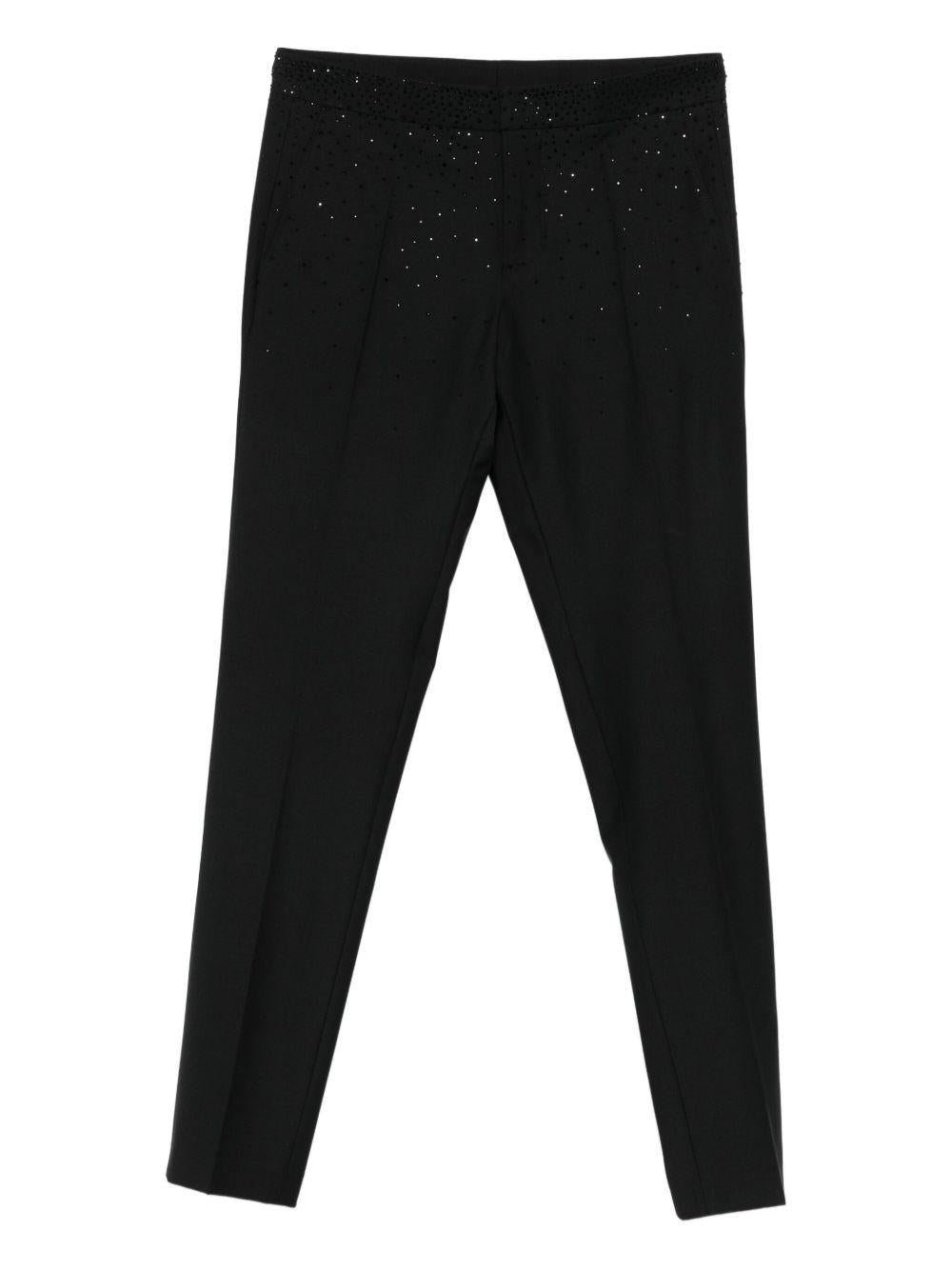 Pantaloni neri slim con strass 5PA225A685 K102 PATRIZIA PEPE 