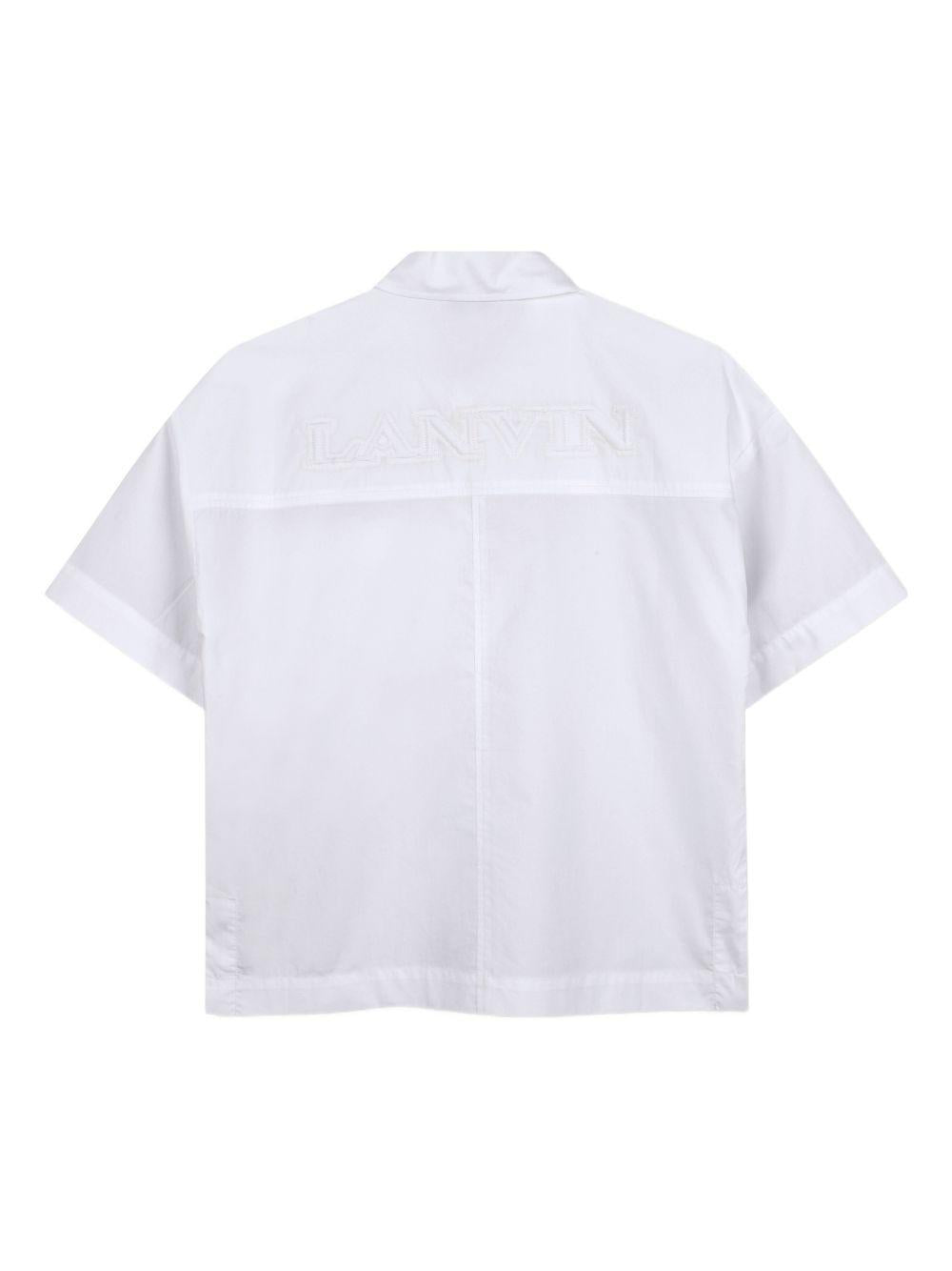 Camicia in cotone a maniche corte N30364 10P LANVIN KIDS 