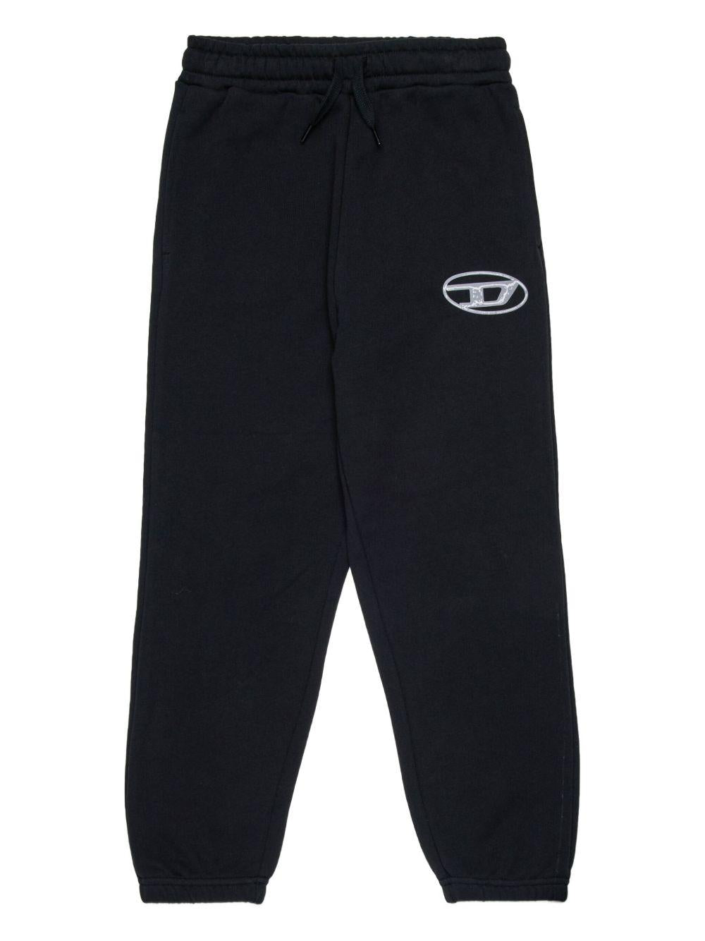 Pantaloni Sportivi con Logo Ricamato e Vita Elasticizzata J02457KYAQK K900 DIESEL KIDS 