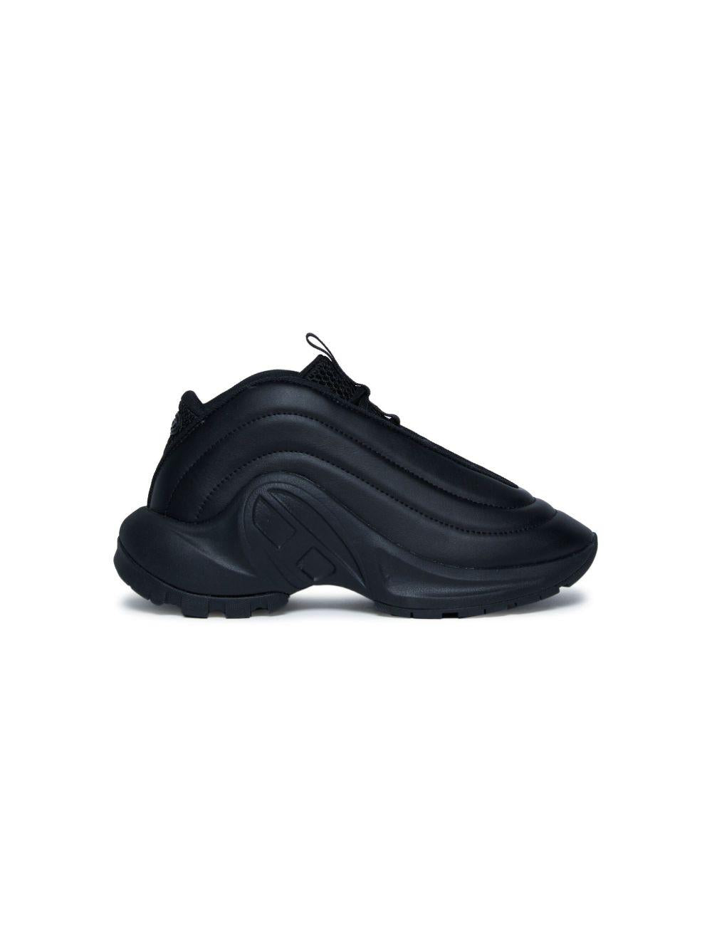 Sneakers nero ondulata