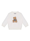 White sweatshirt with Teddy Bear print