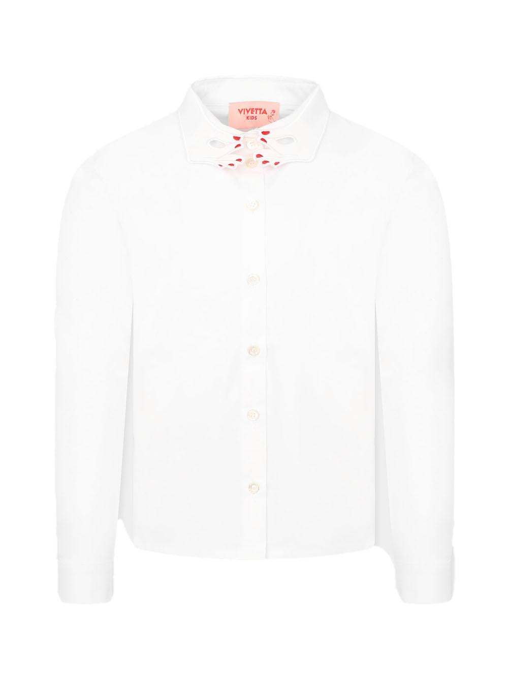 Camicia bianca con collo mani