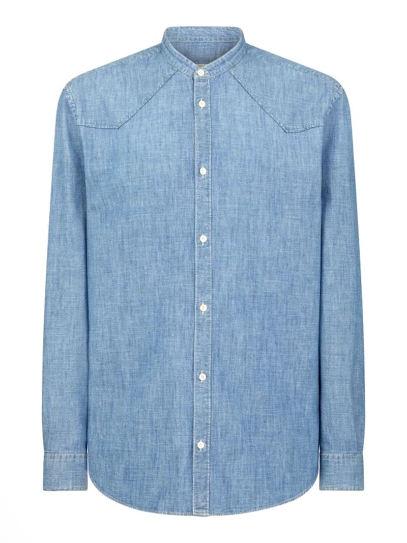 Camicia regular coreana blu denim UC302RDF0265HC2DU 800 DONDUP 