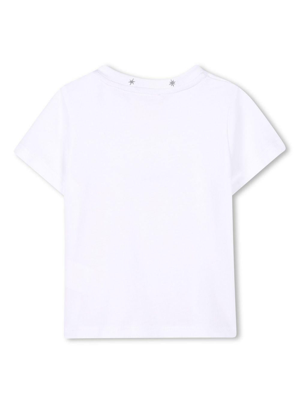 T-shirt bianca con ricami