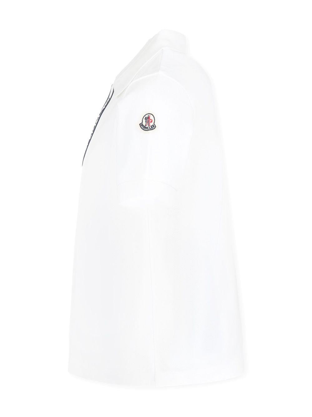 Polo in cotone con zip L19548A000118496W 034 MONCLER KIDS 