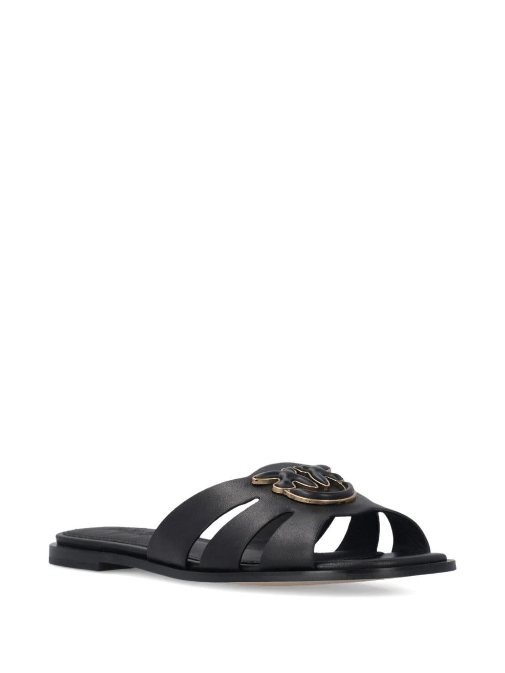 Sandali flat con fibbia dorata SD0463P001 Z99 PINKO 