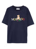T-shirt Blu Navy Maniche Corte con Stampa