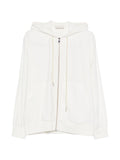 Felpa con cappuccio e zip in rayon