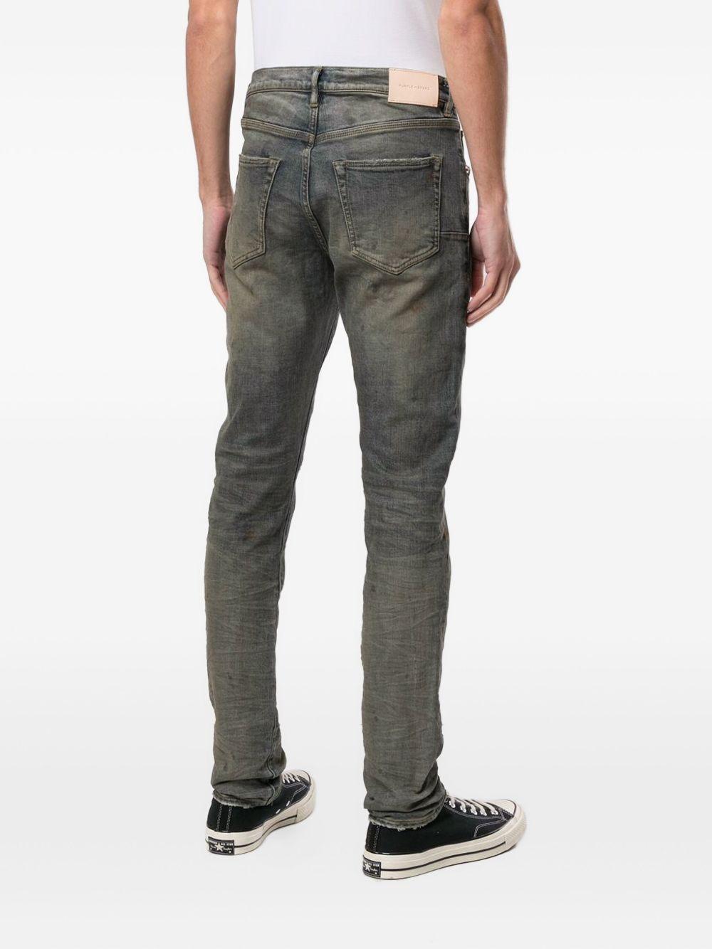 Jeans Skinny Effetto Délavé a Cinque Tasche P001 IOR PURPLE 