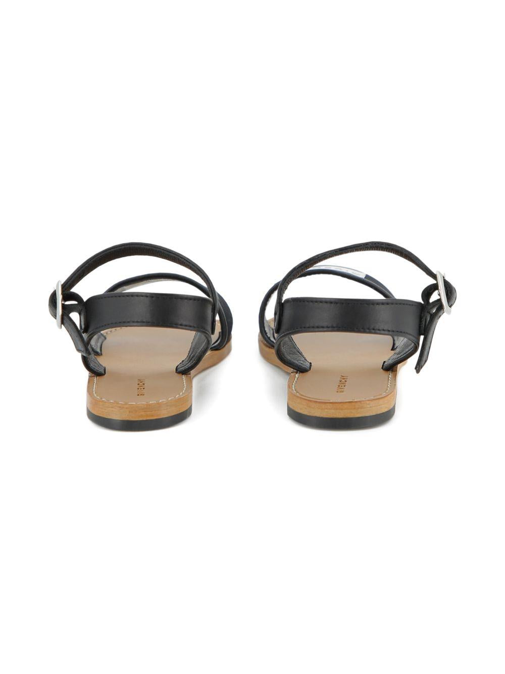 Sandali con fibbia e logo H31127 09B GIVENCHY KIDS 