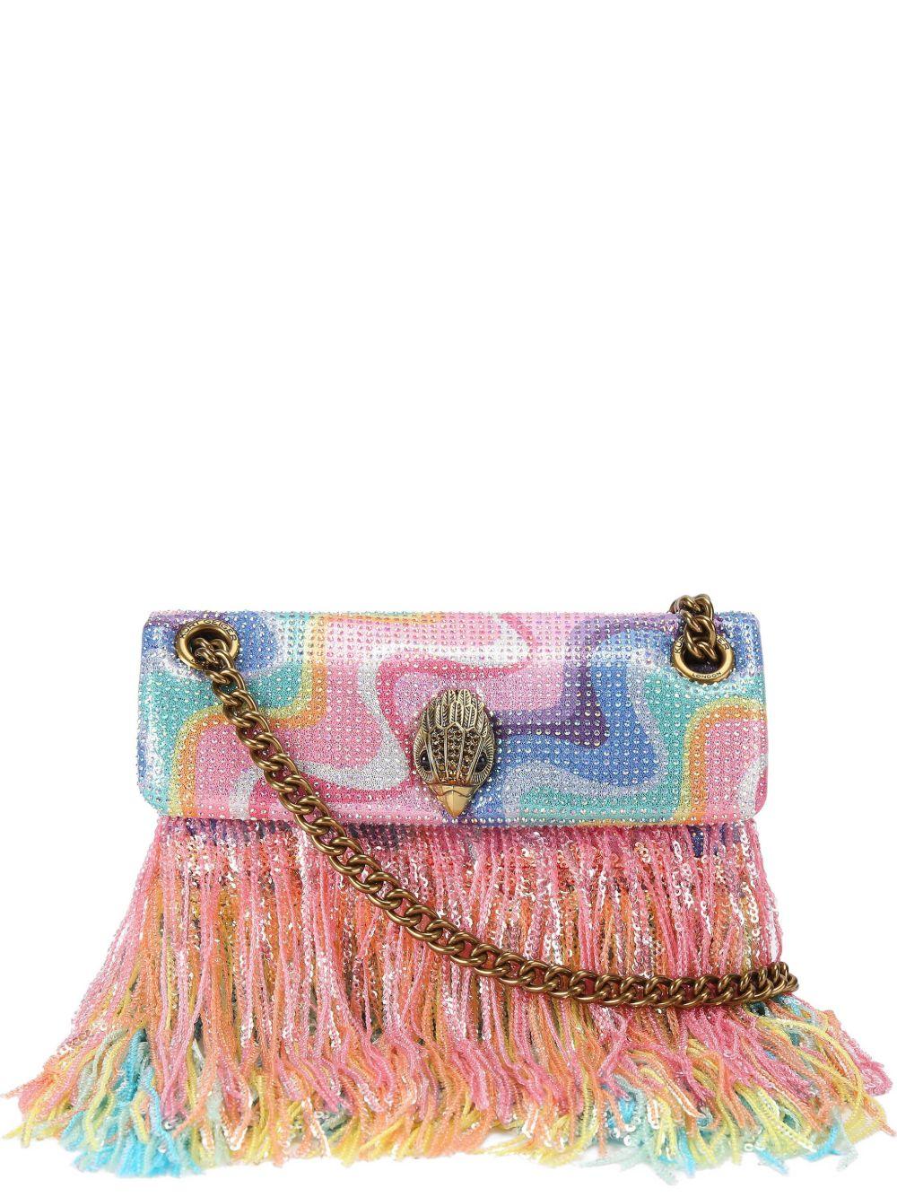 Clutch con paillettes multicolor e frange 5020169 689 KURT GEIGER 