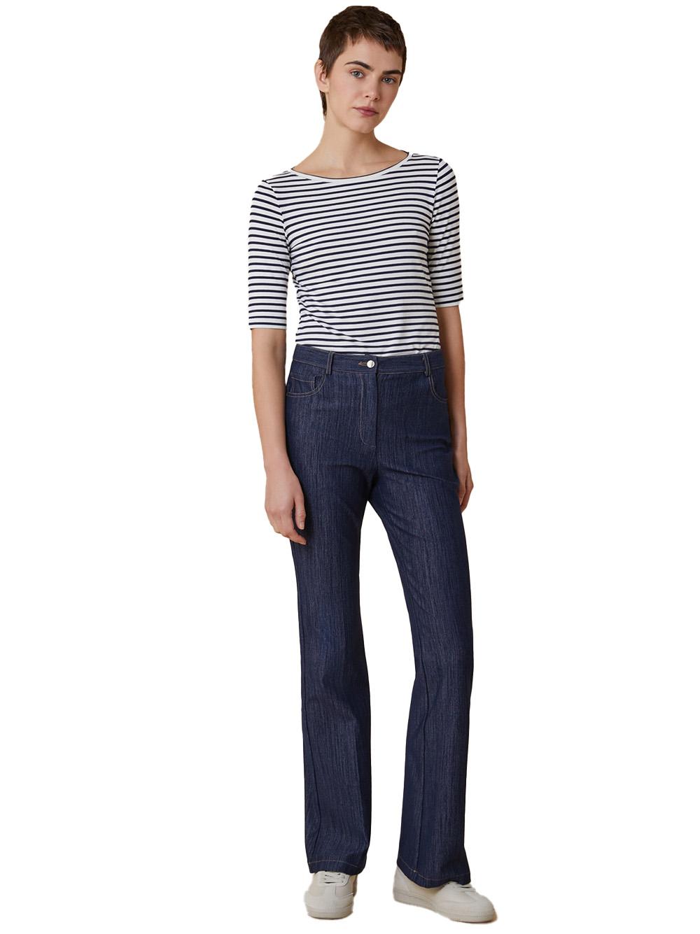 Pantalone dritto Eliseo blu ELISEO 002 PENNY BLACK 
