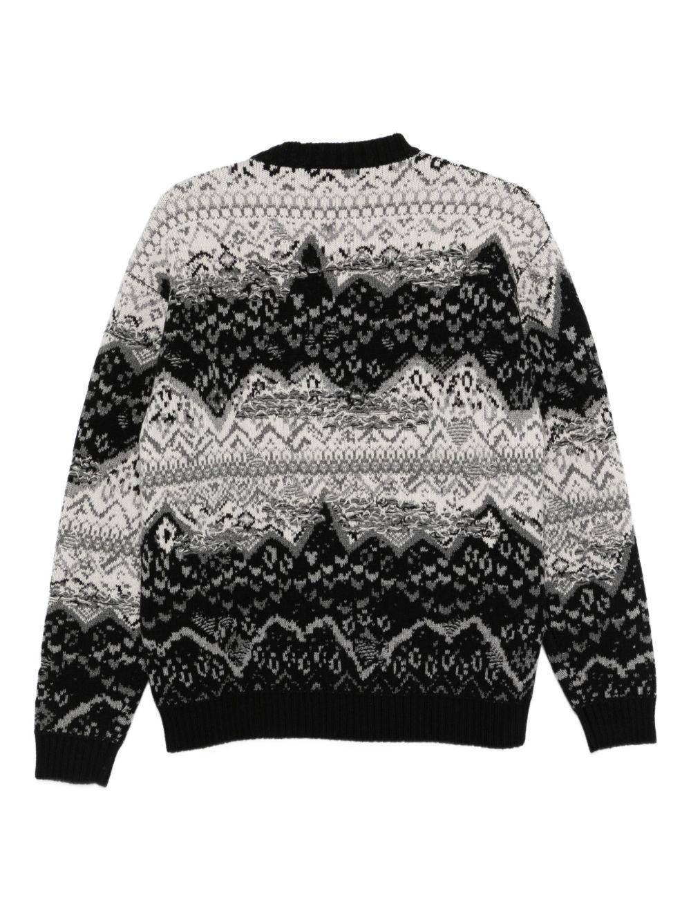 Maglione nero a fantasia F5LMAJP098 110 LANEUS 