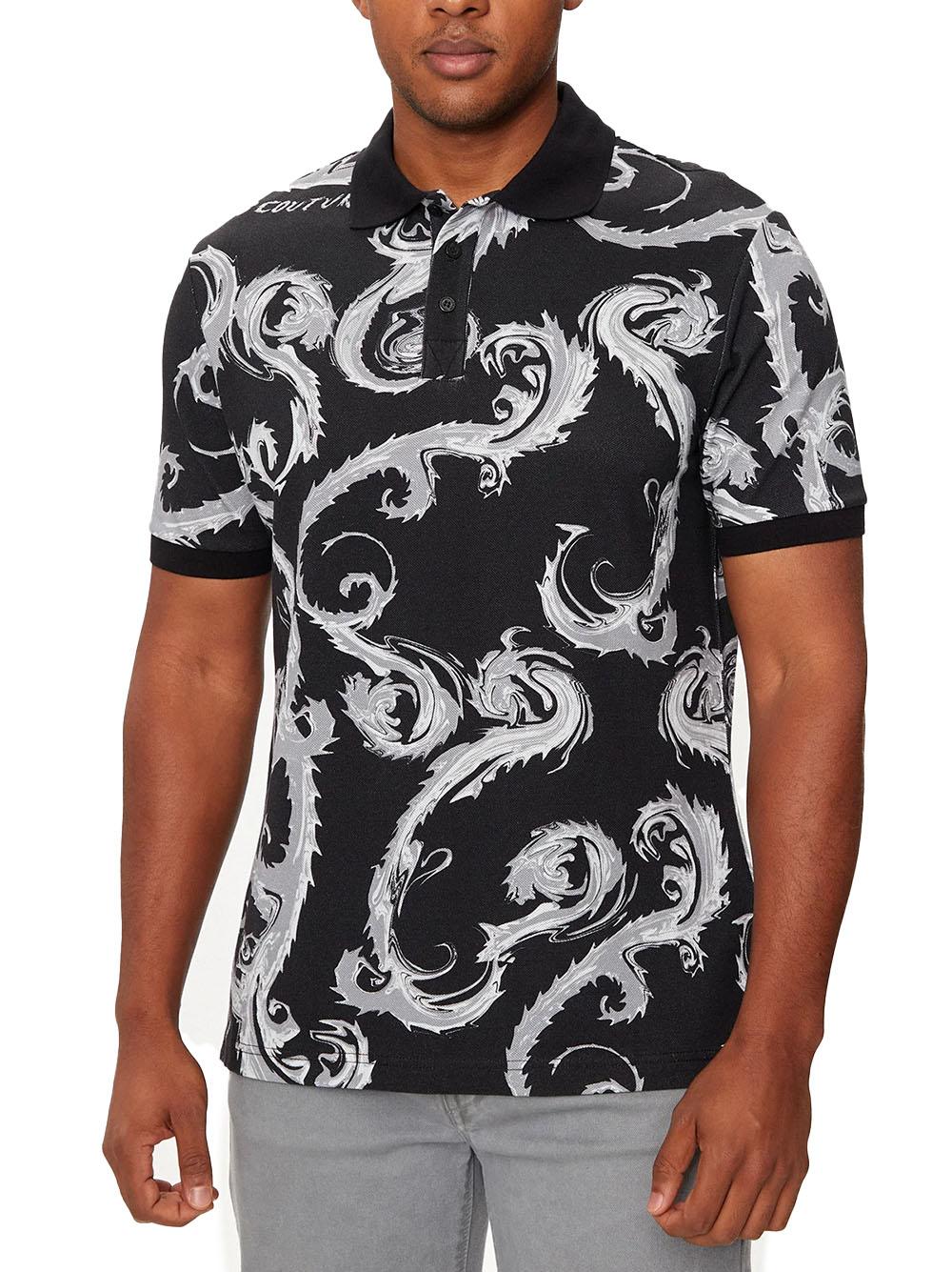Polo fantasia barocca 77GAG6S0JS390 KJ2 VERSACE JEANS 