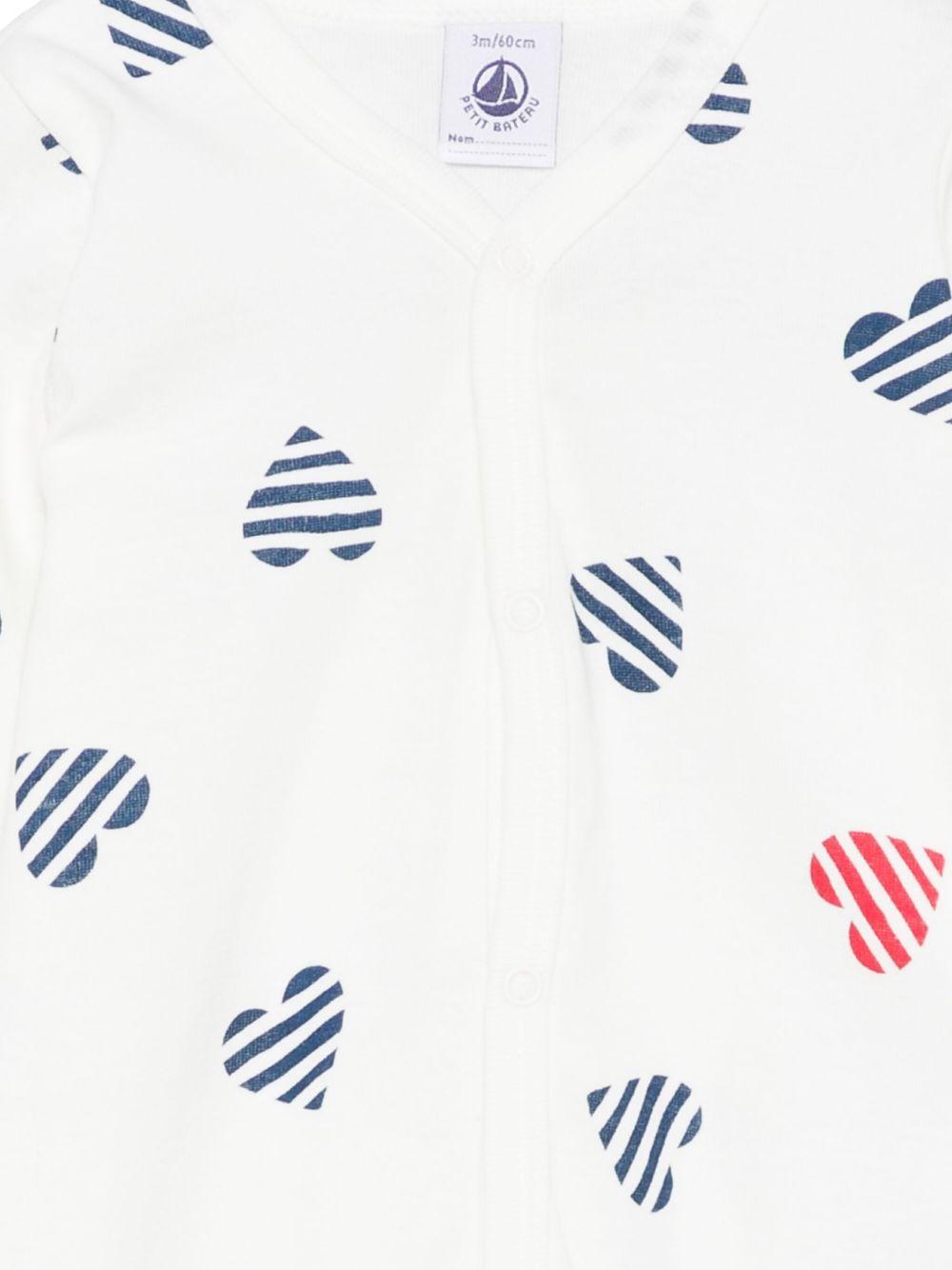 Tutina con fantasia con cuori all-over A0CN8 01 PETIT BATEAU KIDS 